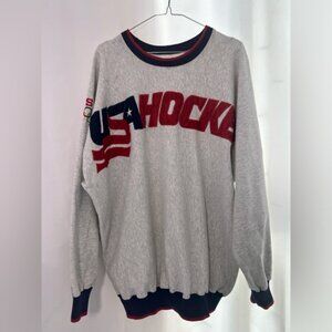 RARE VINTAGE 90s team USA Olympic HOCKEY SWEATSHIRT